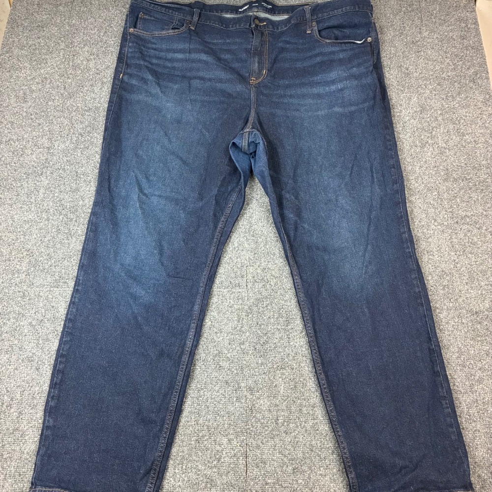 VTG Old Navy Mens Size 50x34 Athletic Taper Built-In Flex Dark Wash Denim Jeans